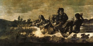 three women at the table by the lamp Painting - Atropos The Fates Francisco de Goya